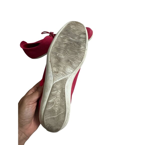 ARCHE Red Sueded Leather Lace Up Sneakers Size 40 / US 10 - Picture 5 of 8